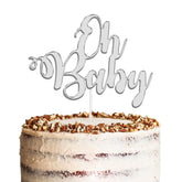 Oh Baby Baby Shower Acrylic Cake Topper by KreateSquare | Variety of Colour Available Premium Mirrored Acrylic Finish